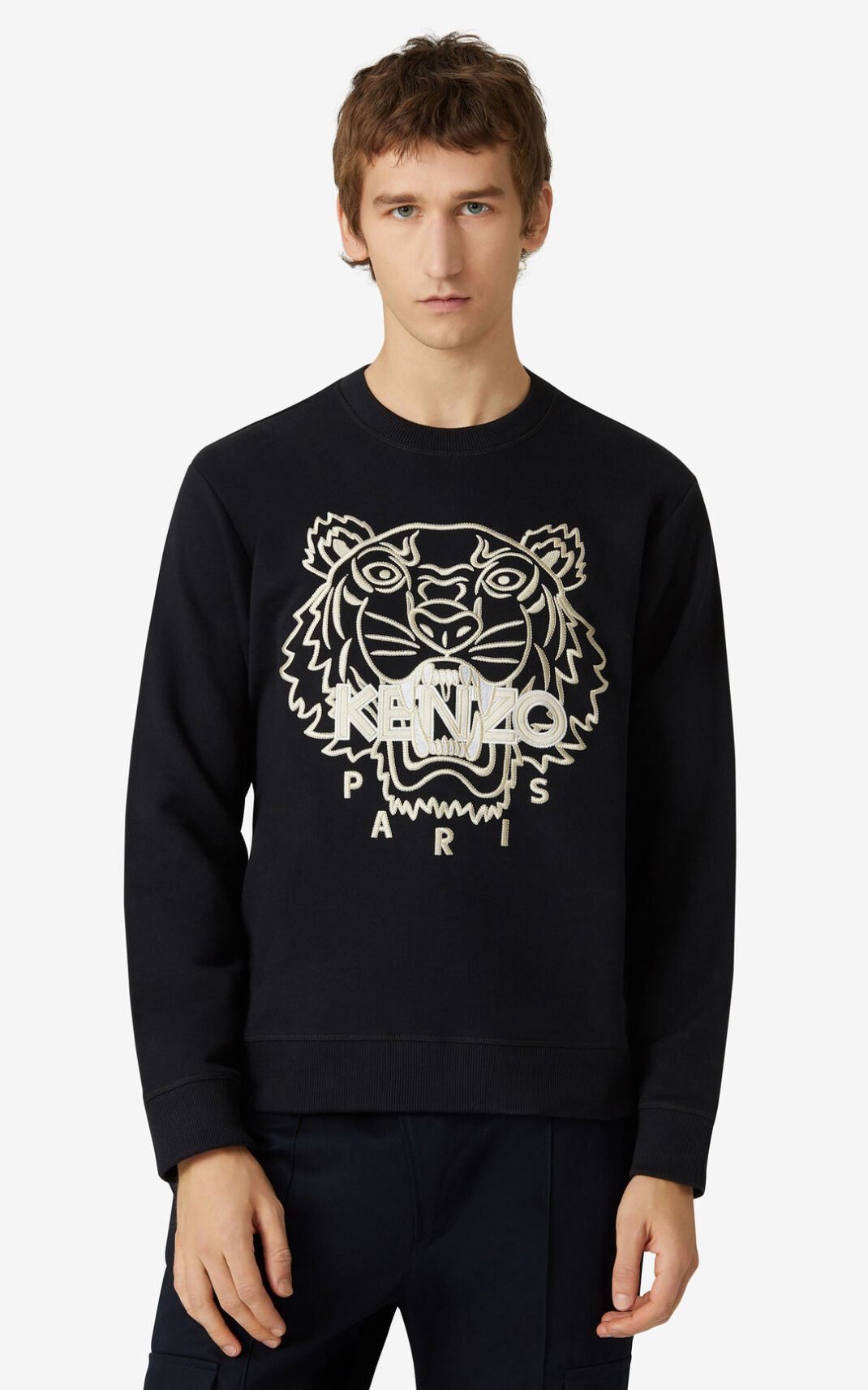 Sudadera Kenzo Tiger Hombre Negras IYU961523